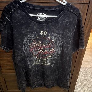 Hard Rock Cafe Distressed Black Tee